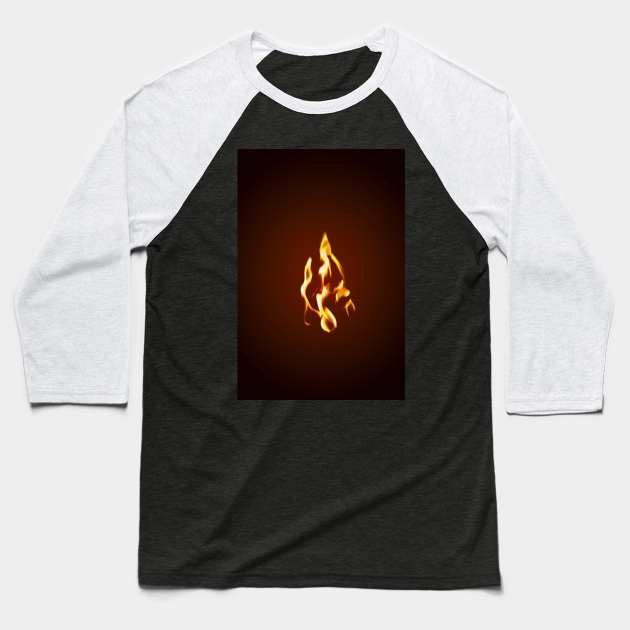 fire Baseball T-Shirt by Light Up Glow 